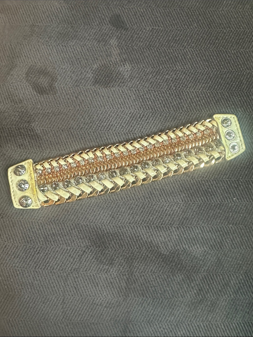 henri bendel Rose Gold Chain Bracelet Accent